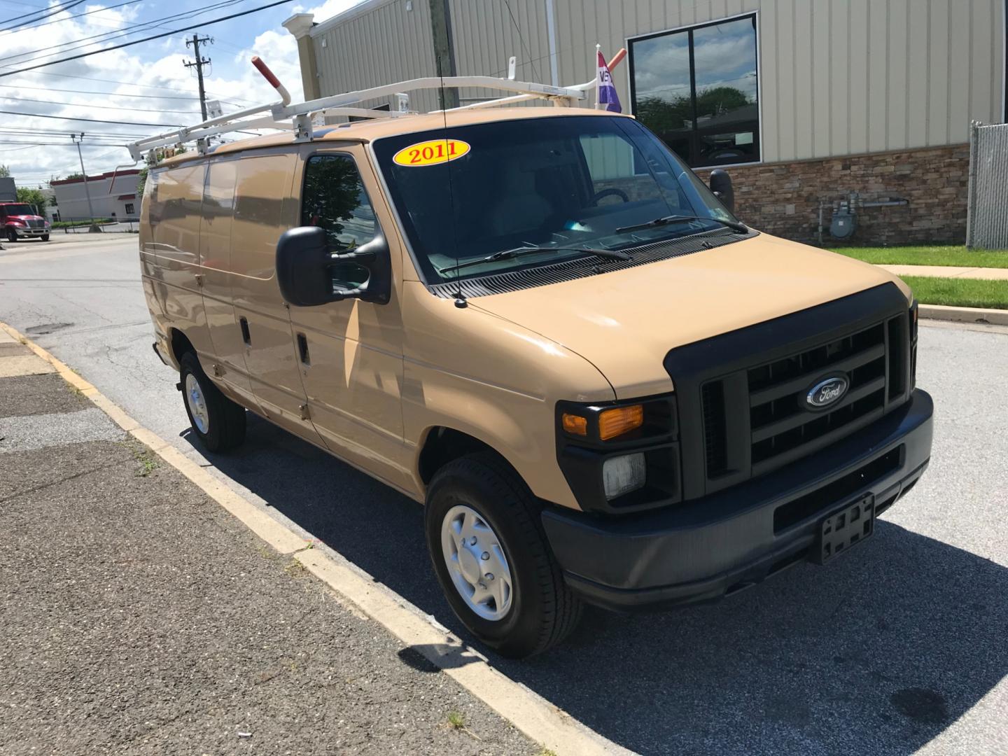 2011 Tan /Gray Ford E-Series Van E250 (1FTNE2EW5BD) with an 4.8 V8 engine, Automatic transmission, located at 577 Chester Pike, Prospect Park, PA, 19076, (610) 237-1015, 39.886154, -75.302338 - Photo#3